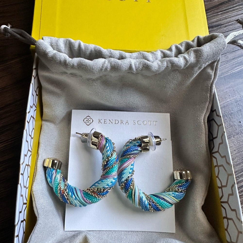 Kendra Scott Masie Multicolor Corded Hoop Earrings